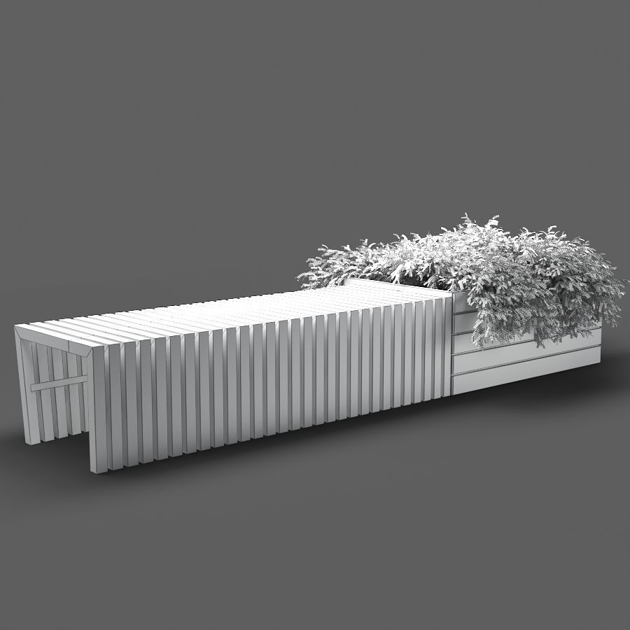 bench1151 -3-5 3D model_4