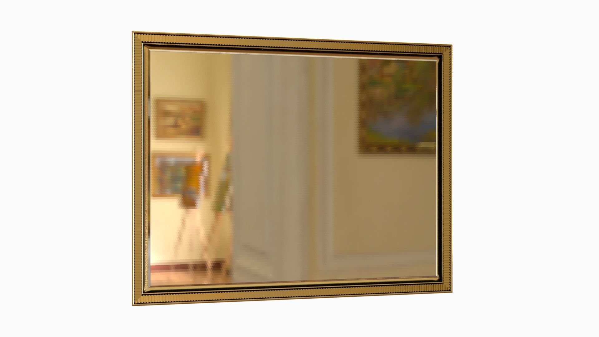 Mirror Decorated Frame Low-poly 3D model_4