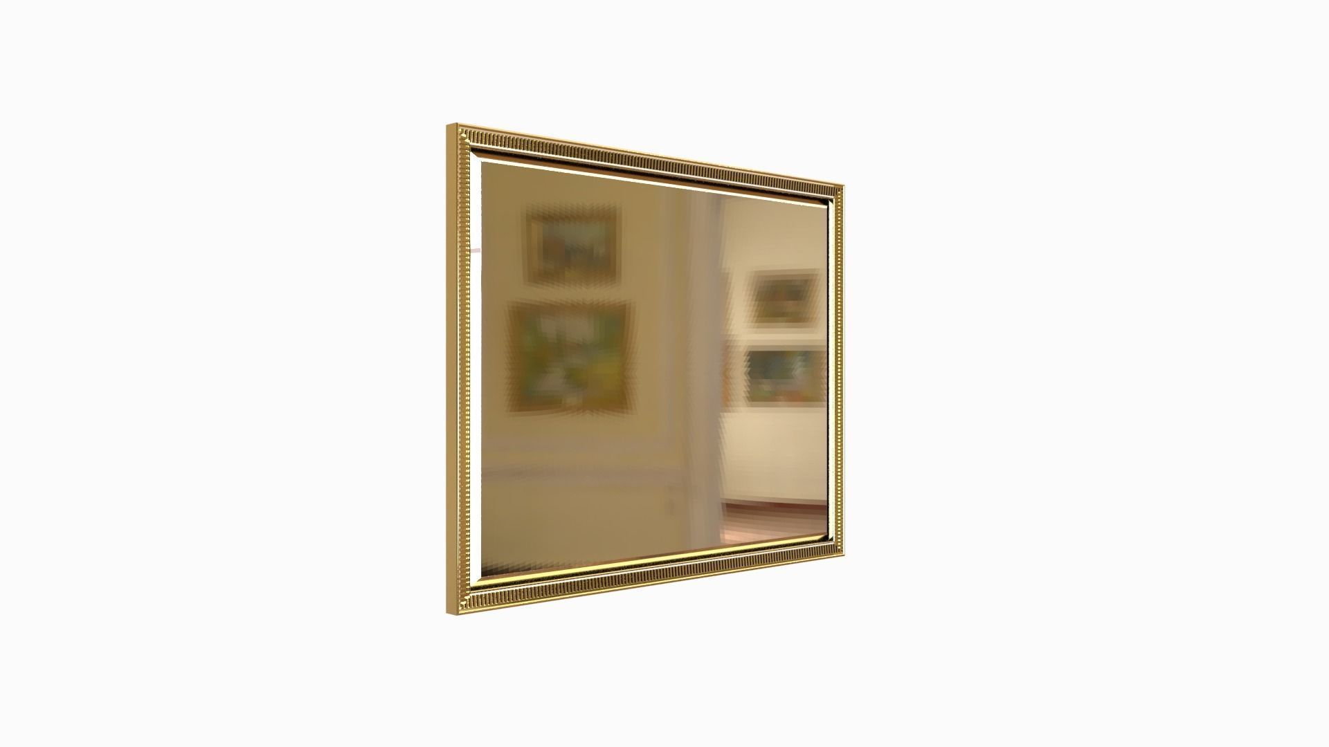 Mirror Decorated Frame Low-poly 3D model_3