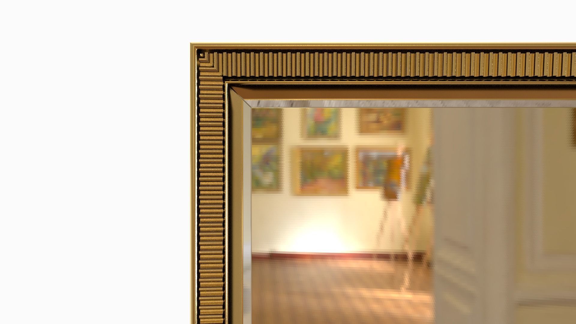 Mirror Decorated Frame Low-poly 3D model_6