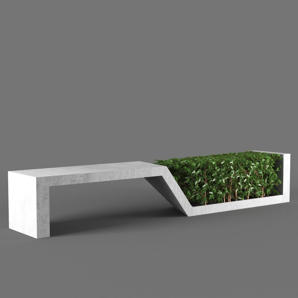 bench135 bench made of plants 3D model_1