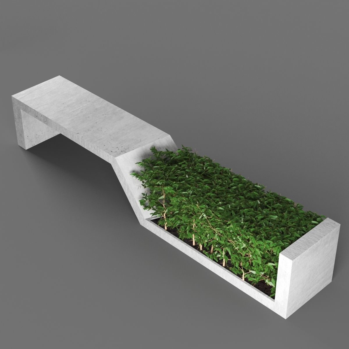 bench135 bench made of plants 3D model_3
