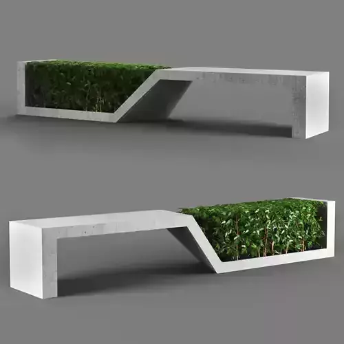 bench135 bench made of plants