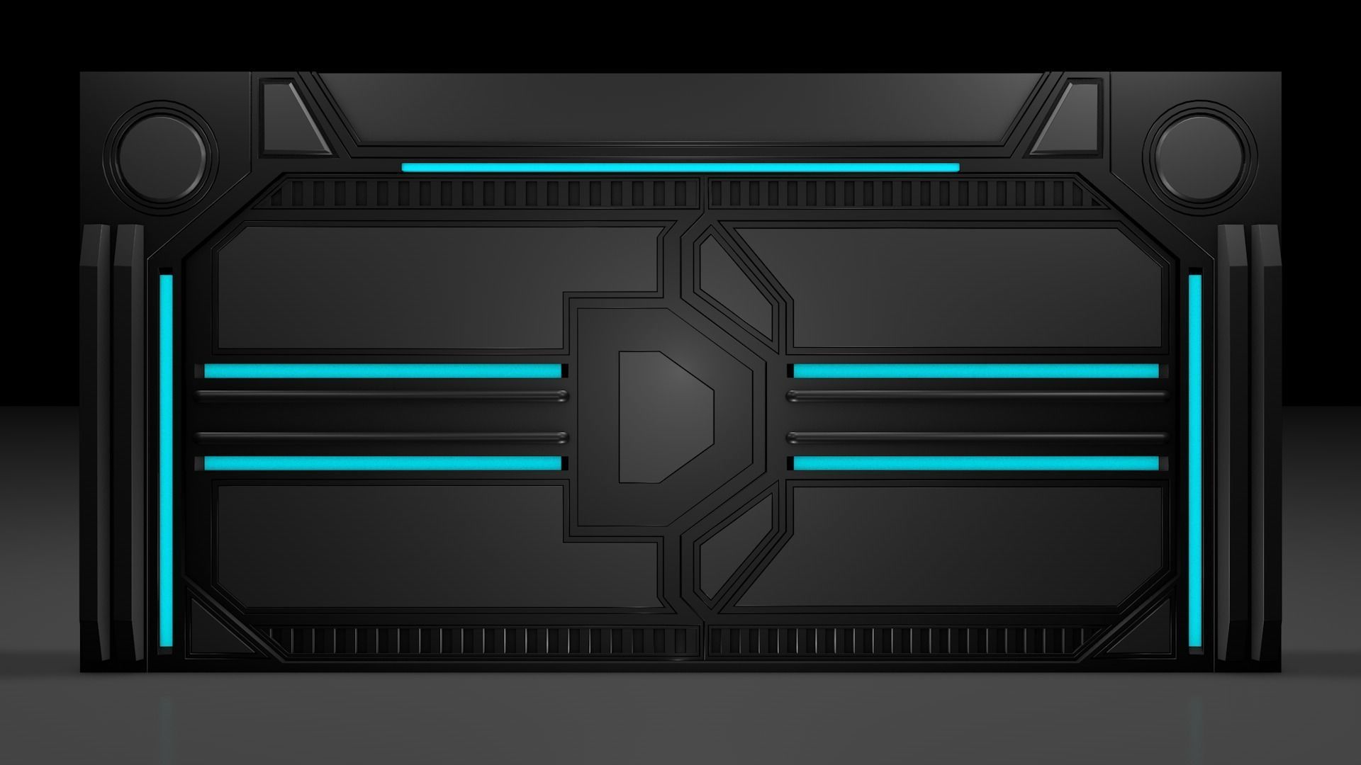 Sci Fi Door 3D model_3