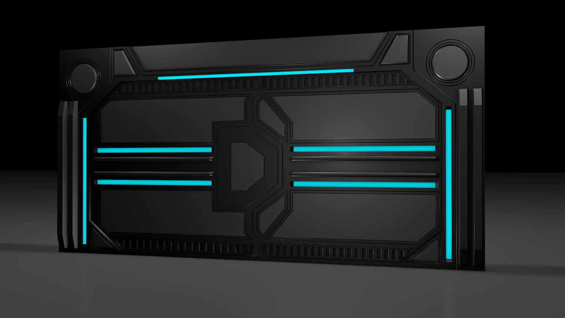 Sci Fi Door 3D model_0
