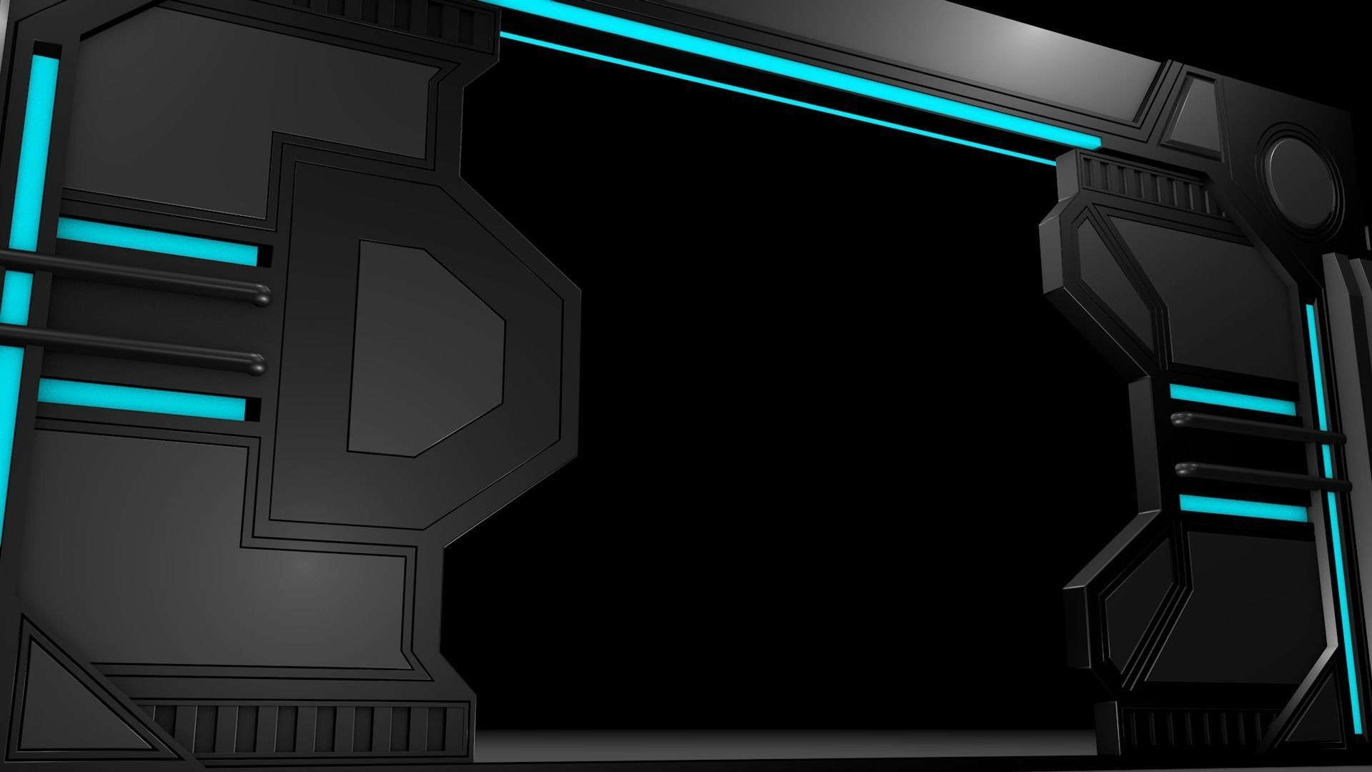Sci Fi Door 3D model_6
