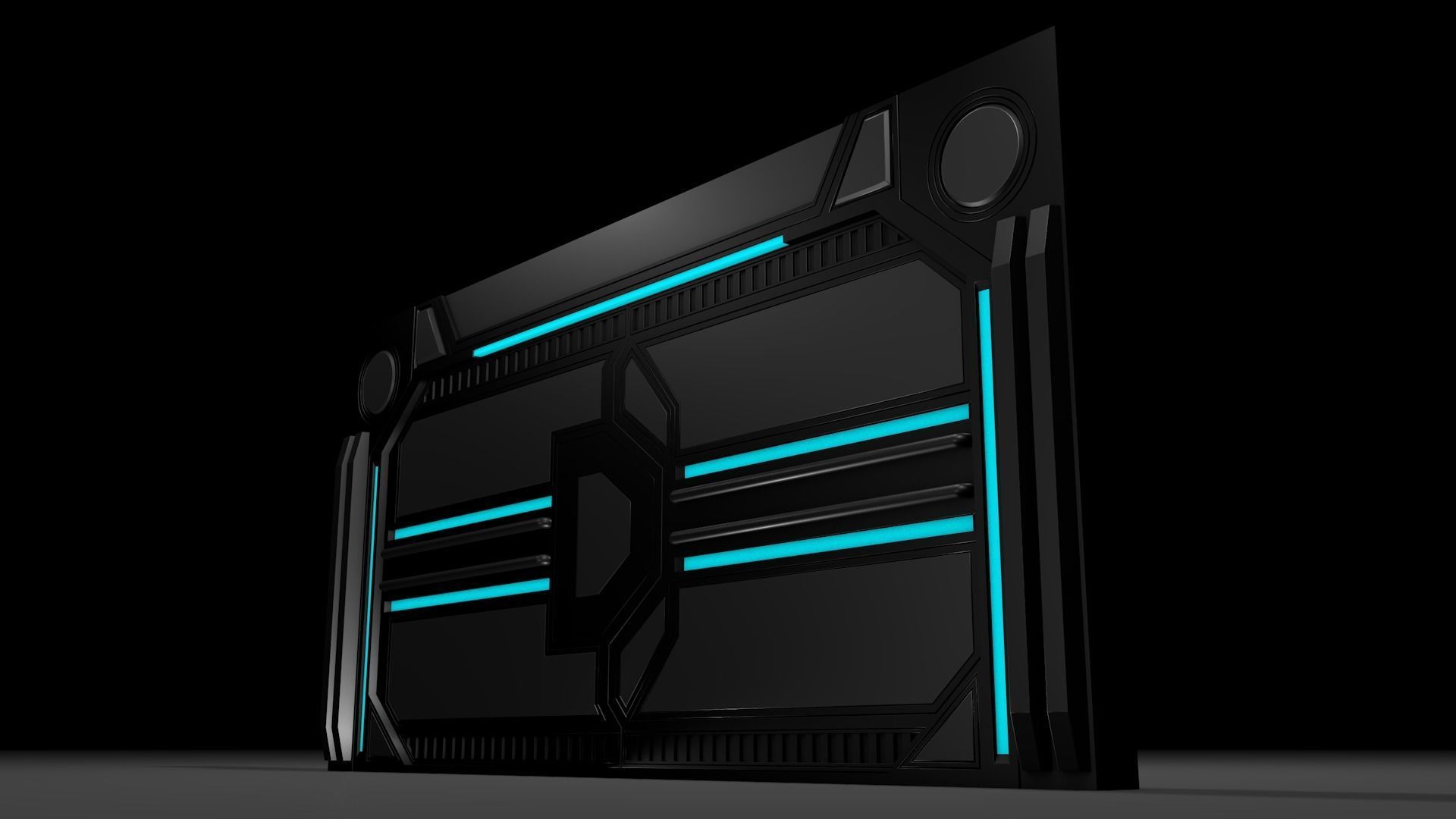 Sci Fi Door 3D model_9