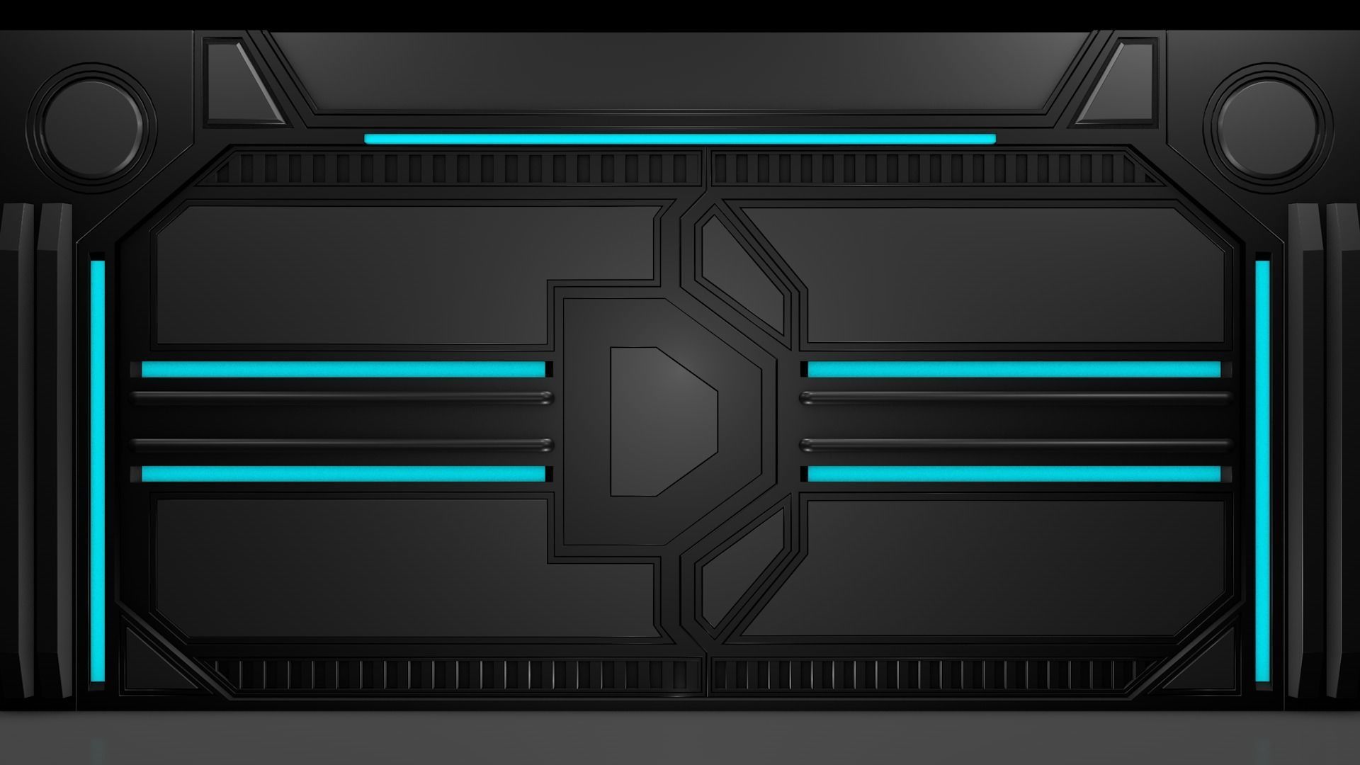 Sci Fi Door 3D model_4
