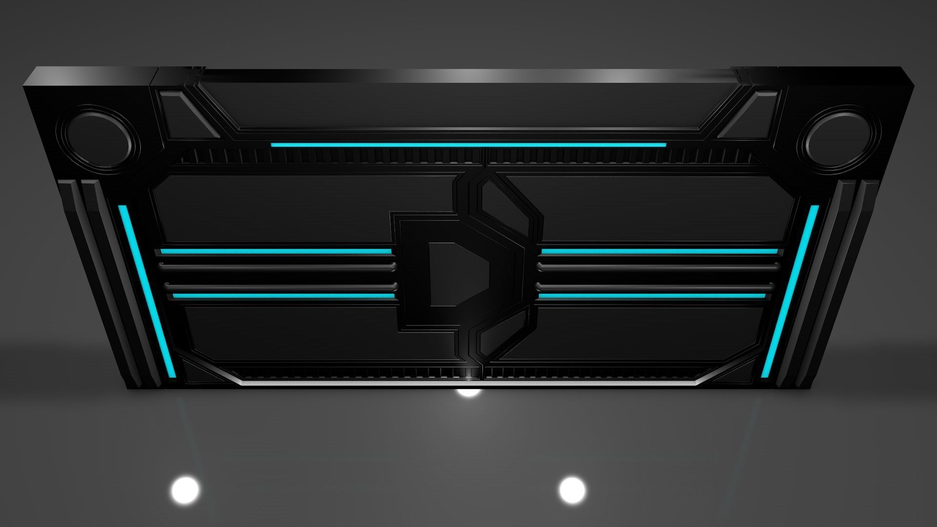 Sci Fi Door 3D model_2
