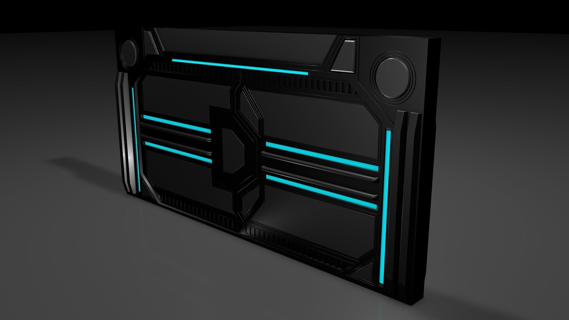 Sci Fi Door 3D model_1