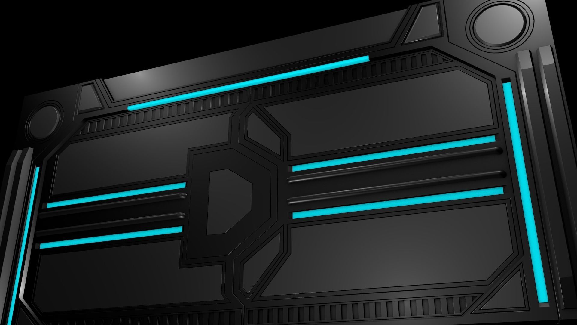 Sci Fi Door 3D model_7
