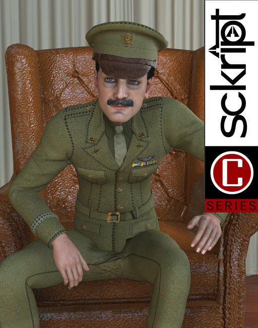 WWII The US General 3D model_3