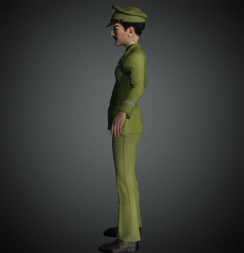 WWII The US General 3D model_5