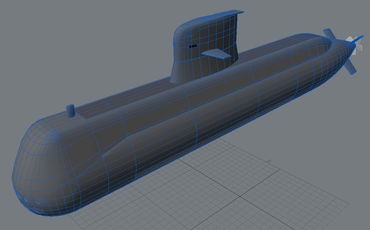 SSK Vastergotland A17 class Low-poly 3D model_3