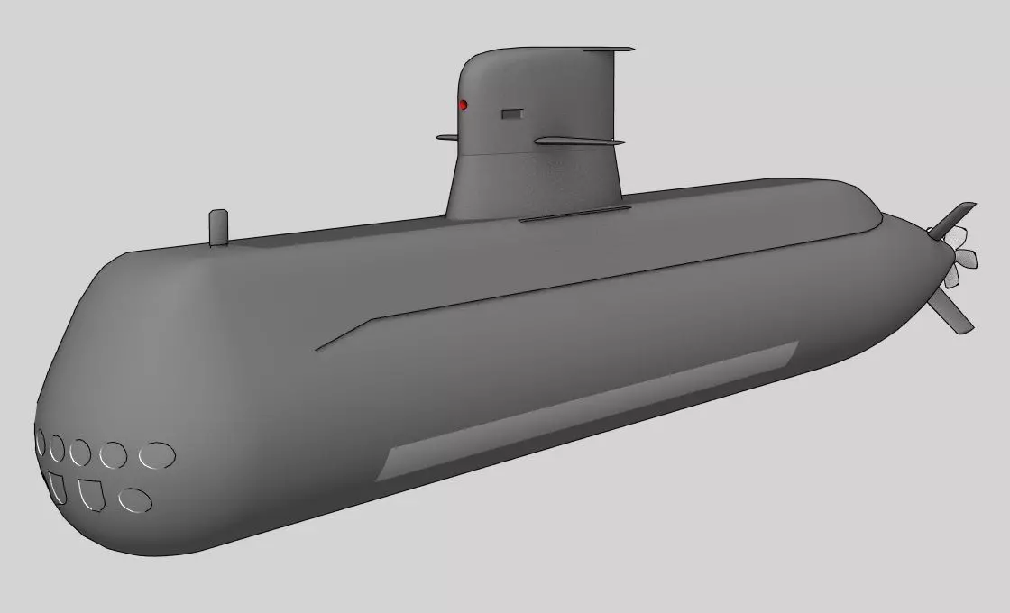 SSK Vastergotland A17 class Low-poly 3D model_0