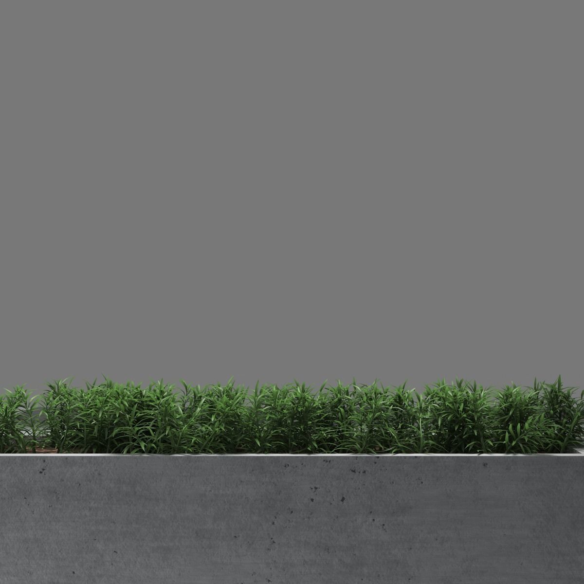 bench312 concrete bench with two trees in it 3D model_4