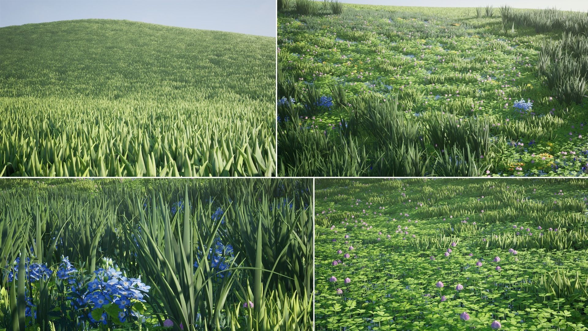 Stylized Grass Pack Low-poly 3D model_19