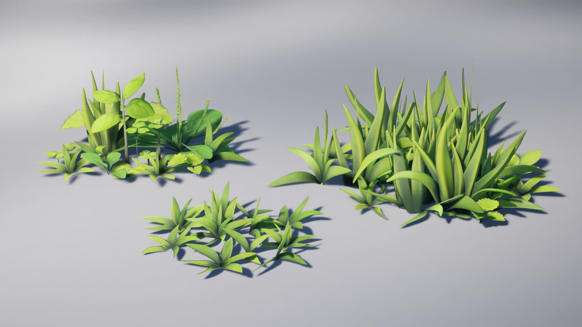 Stylized Grass Pack Low-poly 3D model_20