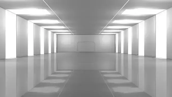 Sci Fi Warehouse Low-poly 3D model