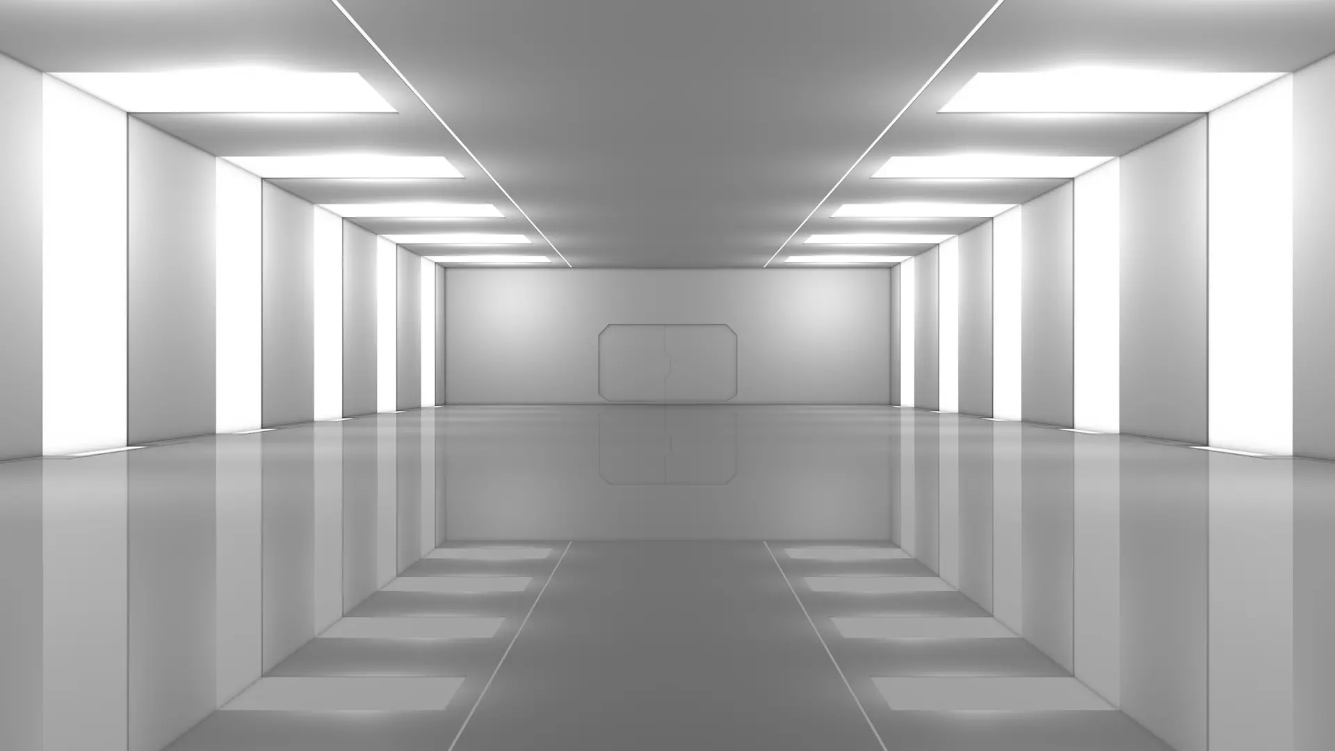 Sci Fi Warehouse Low-poly 3D model