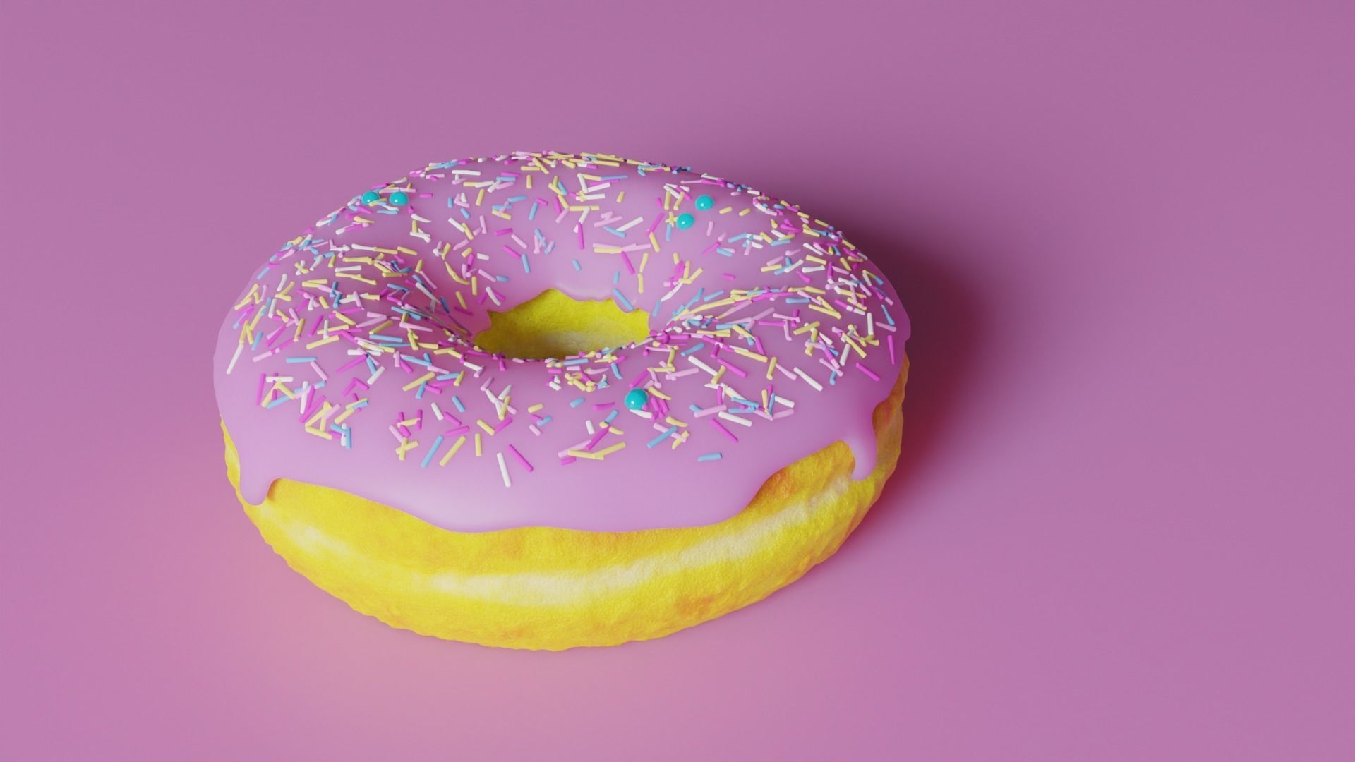 Doughnut And Coffee Cup 3D model_1