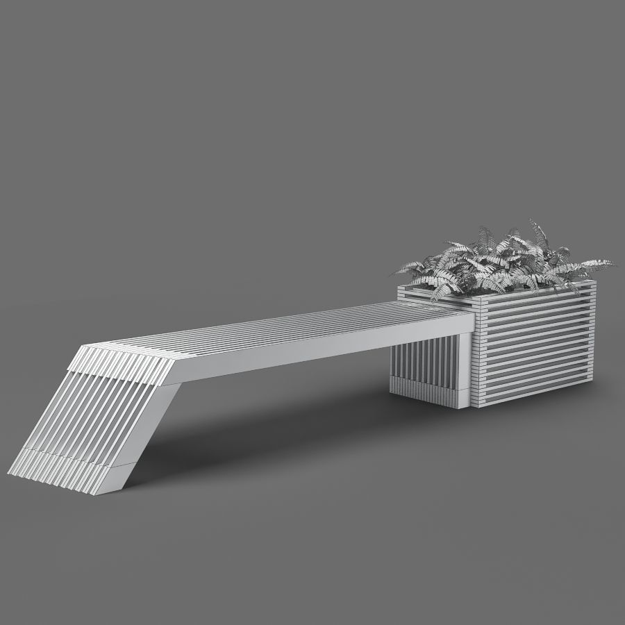 bench602 350 3D model_2