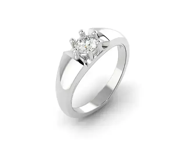 D-1105 solitaire diamond engagement ring gold