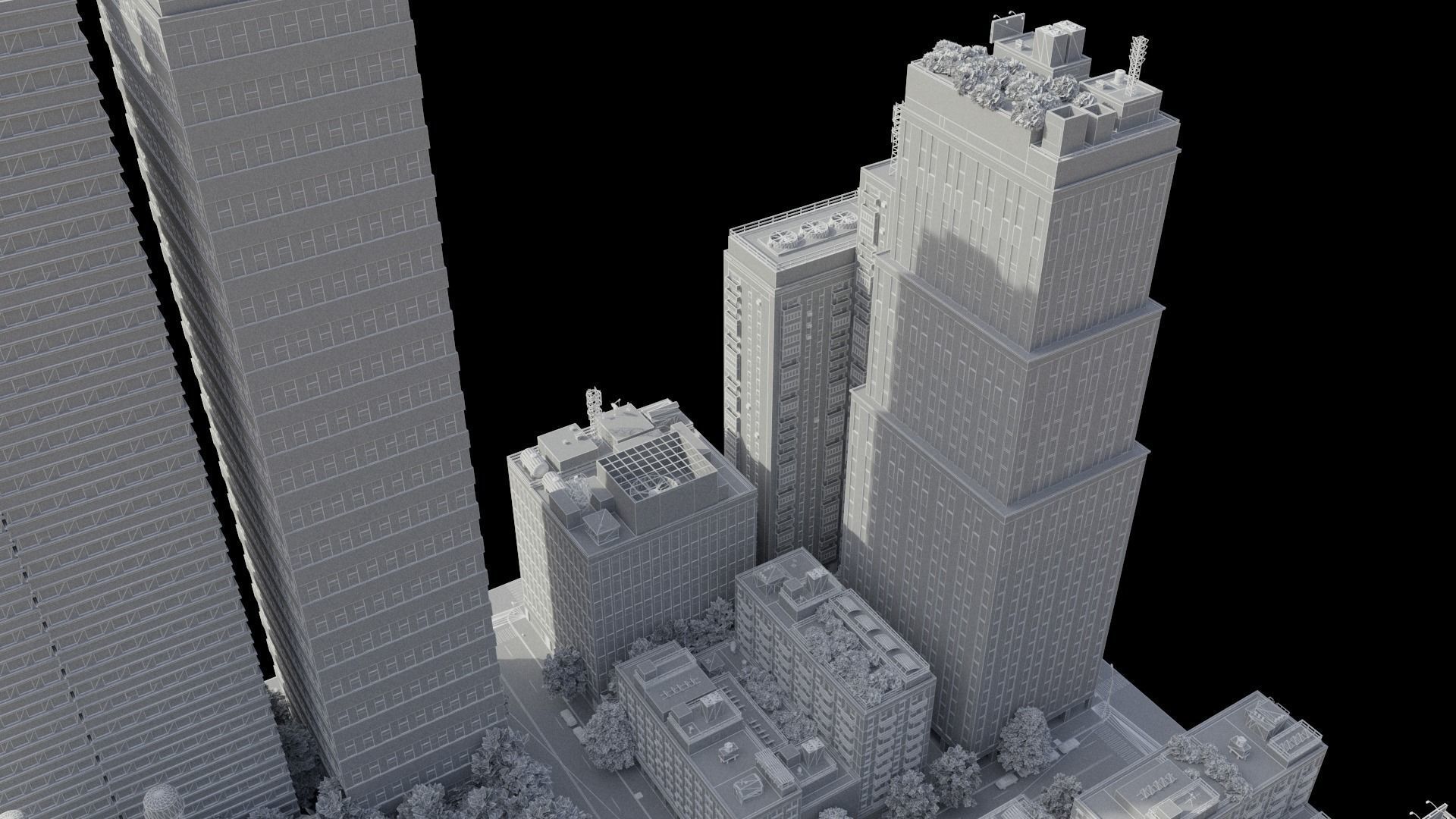 City District C2-A18 MAYA Low-poly 3D model_29