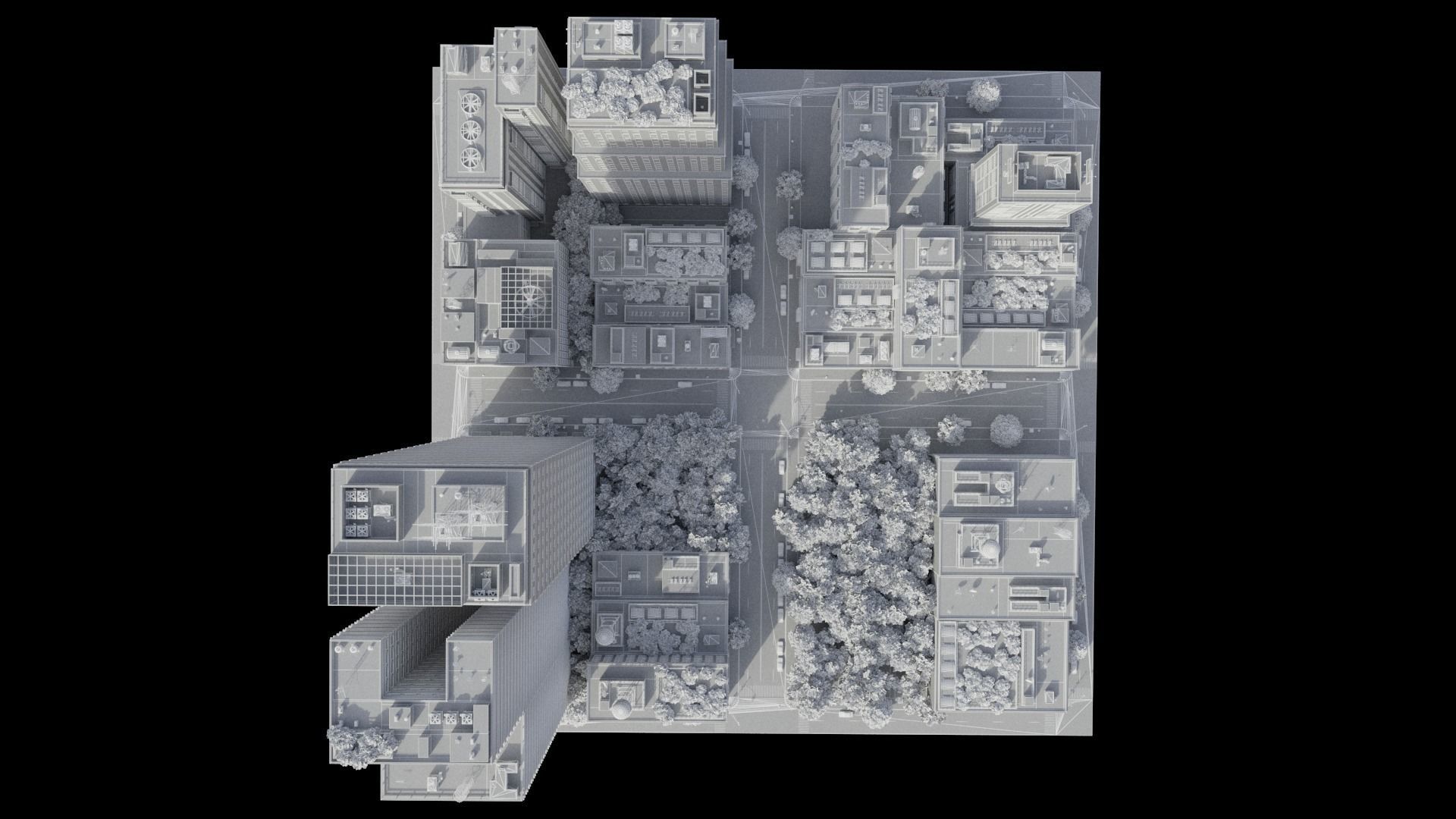 City District C2-A18 MAYA Low-poly 3D model_20