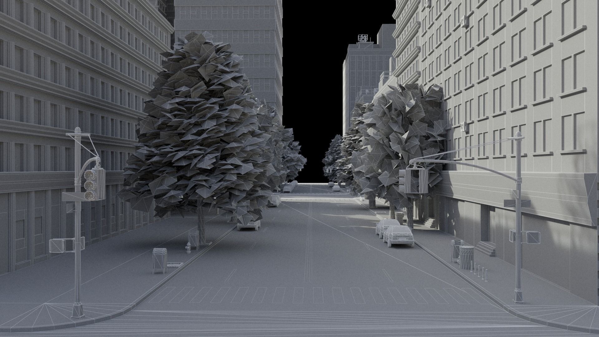 City District C2-A18 MAYA Low-poly 3D model_22