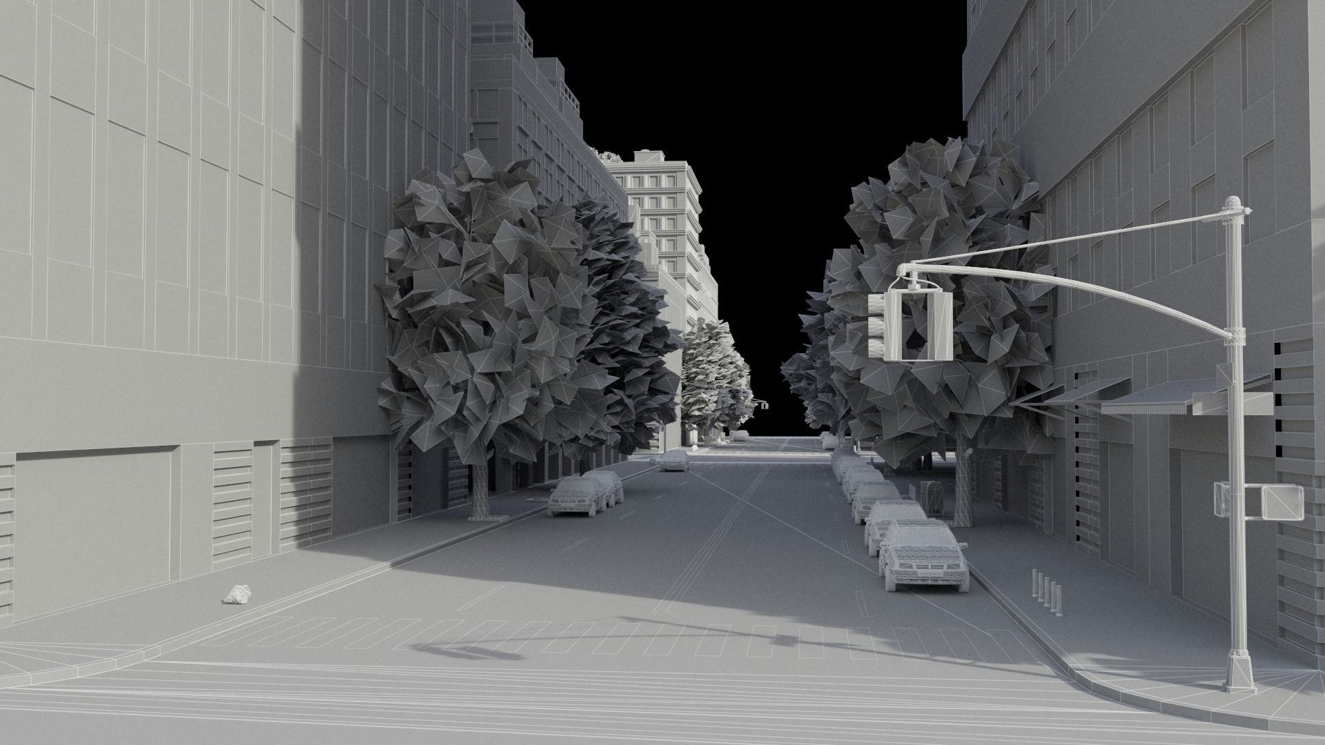 City District C2-A18 MAYA Low-poly 3D model_27