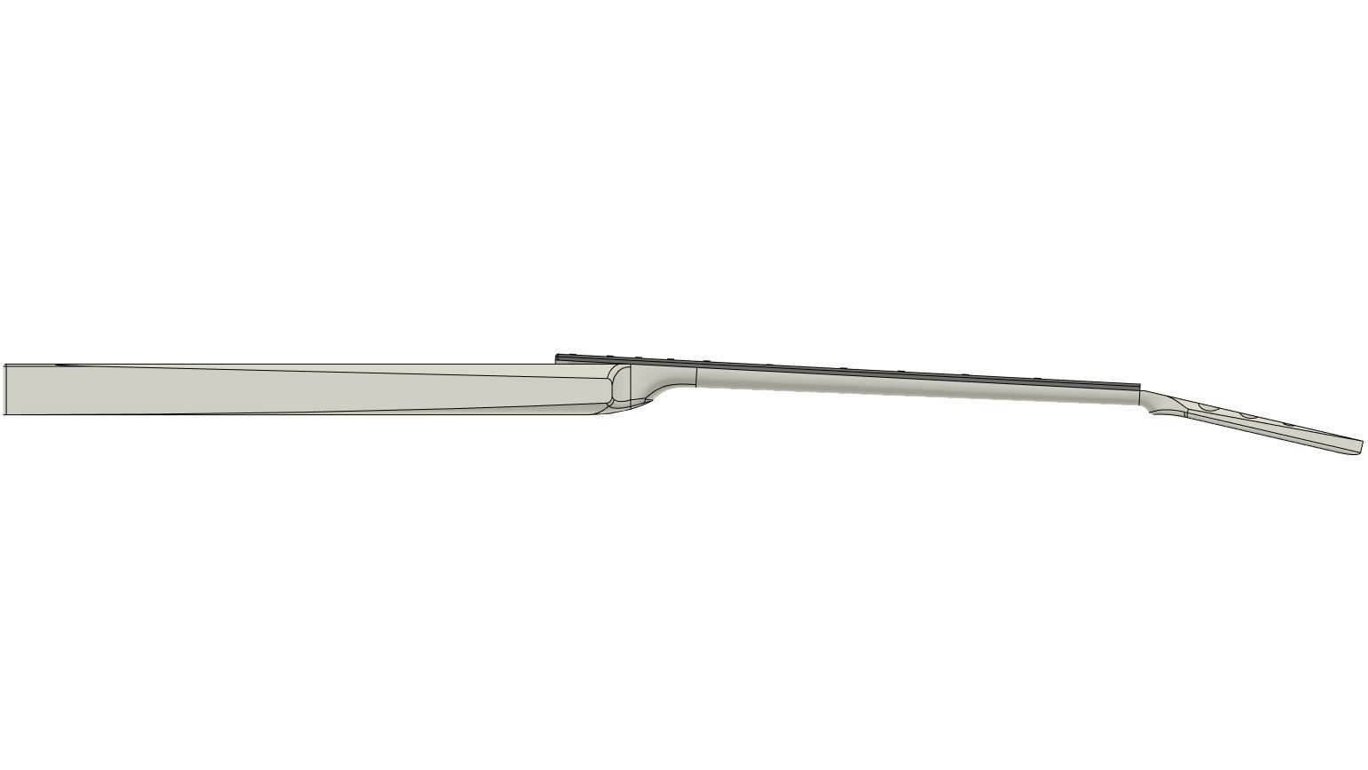 CNC Ready V guitar original design - 2 headstock options 3D print model_13