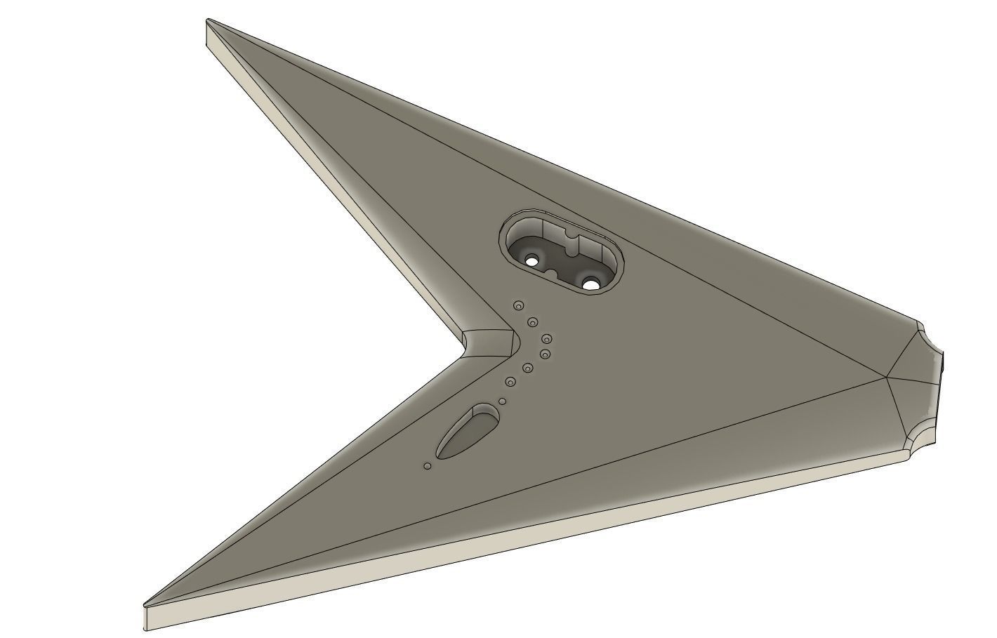 CNC Ready V guitar original design - 2 headstock options 3D print model_16