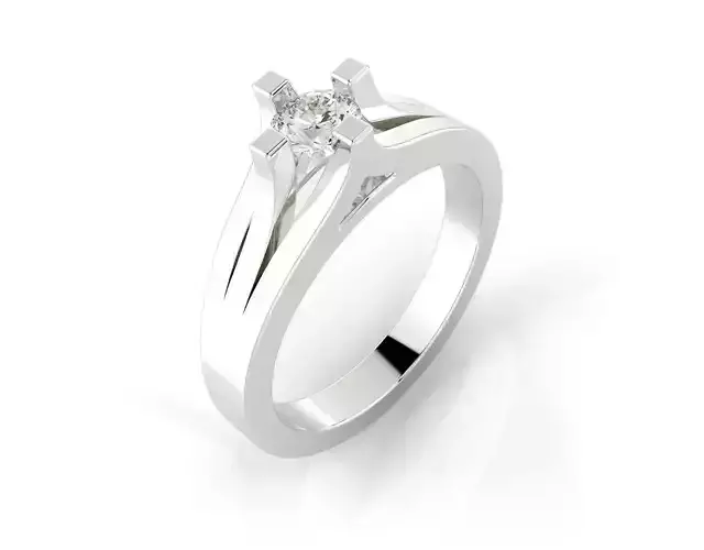 D-1696 solitaire diamond engagement ring gold