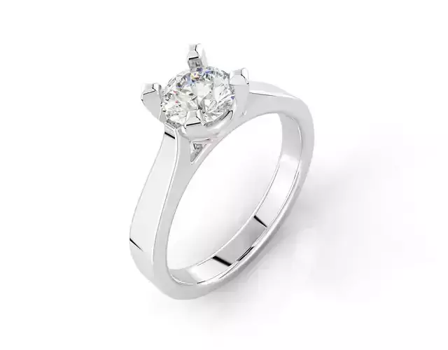 D-1709 diamond solitaire engagement ring