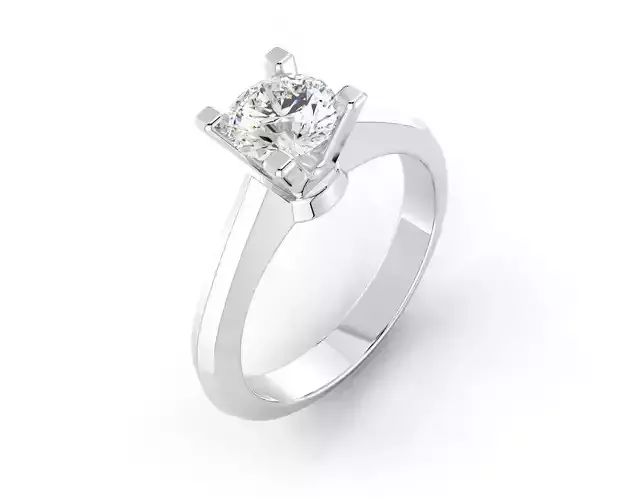 D-1710 diamond solitaire engagement ring gold