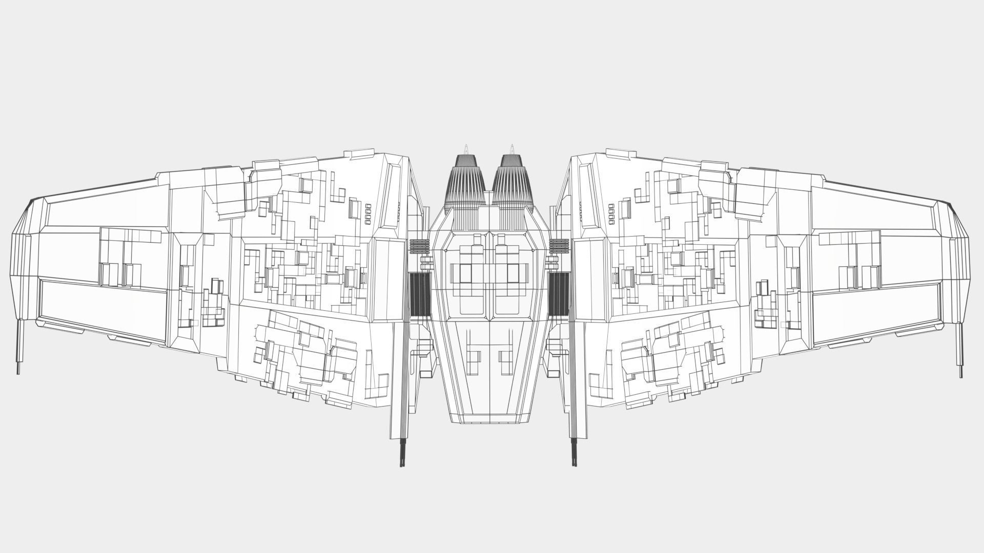 Spaceship star wars 3D model_7