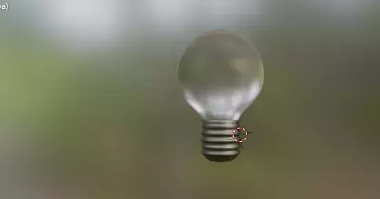 bombilla light bulb floating in air 3D model