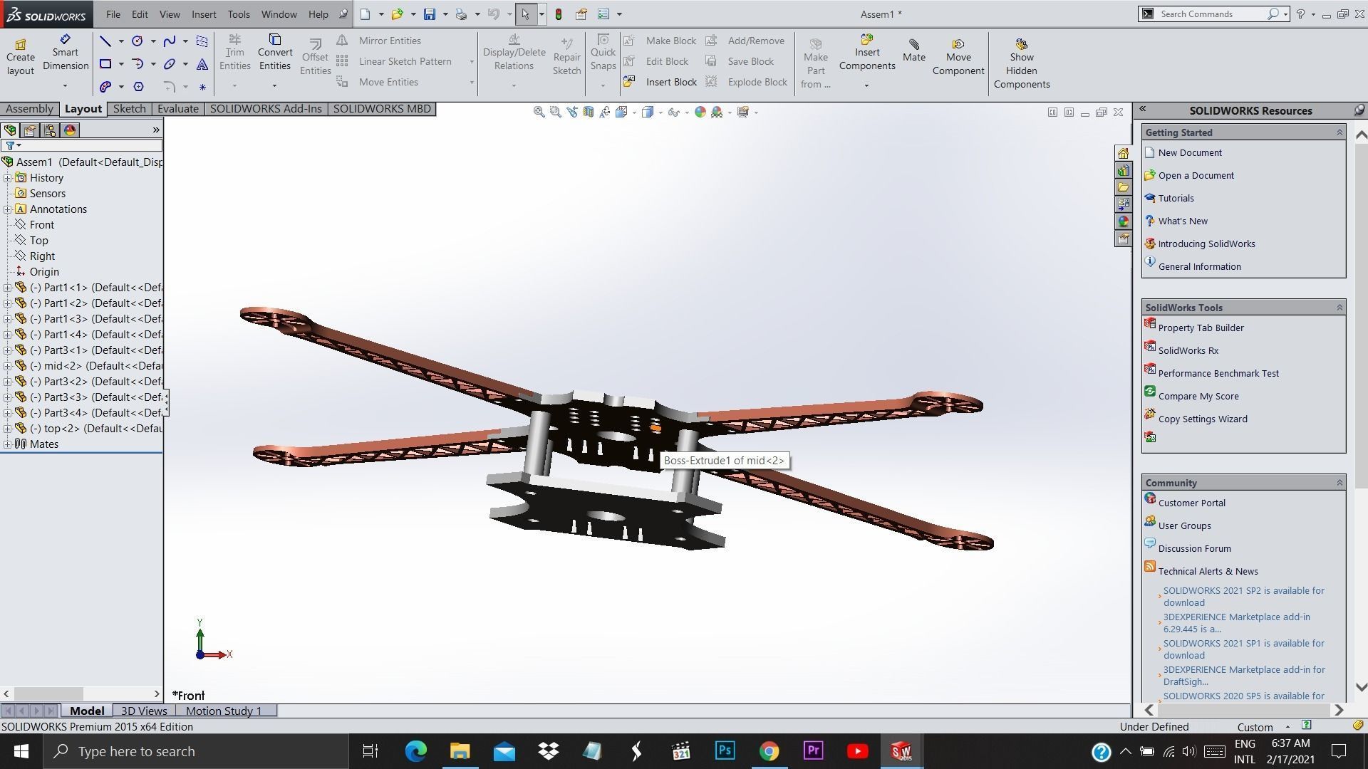 Custom Drone Chassis Drone Frame 3D print model_6