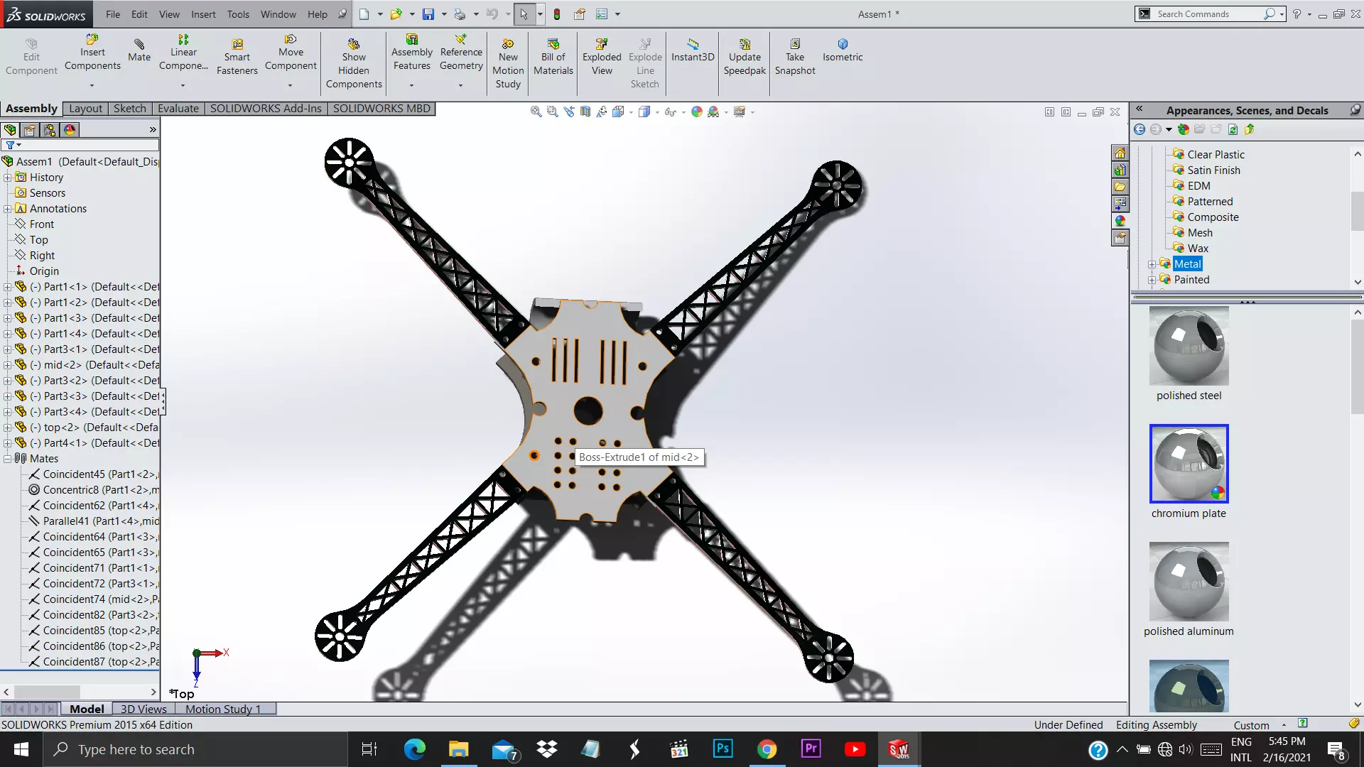 Custom Drone Chassis Drone Frame 3D print model_0