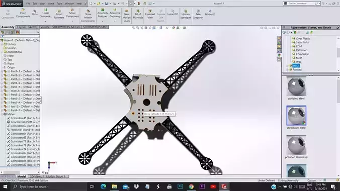 Custom Drone Chassis Drone Frame 3D print model