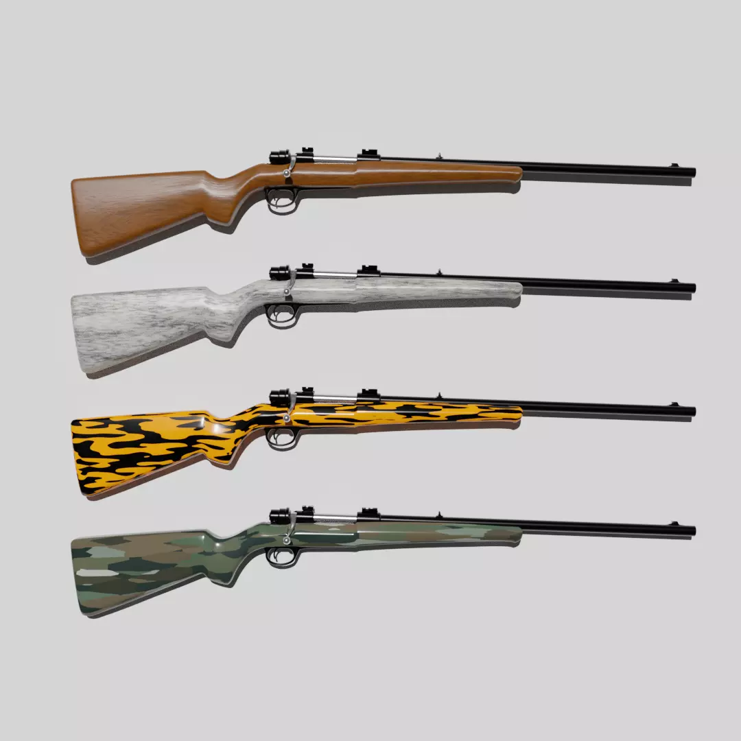 FPS Hunting Rifle 3D model_0