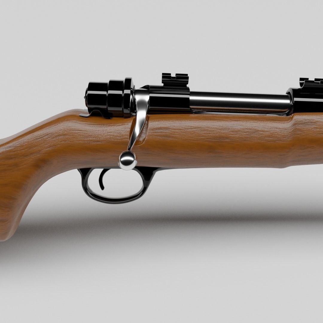 FPS Hunting Rifle 3D model_5