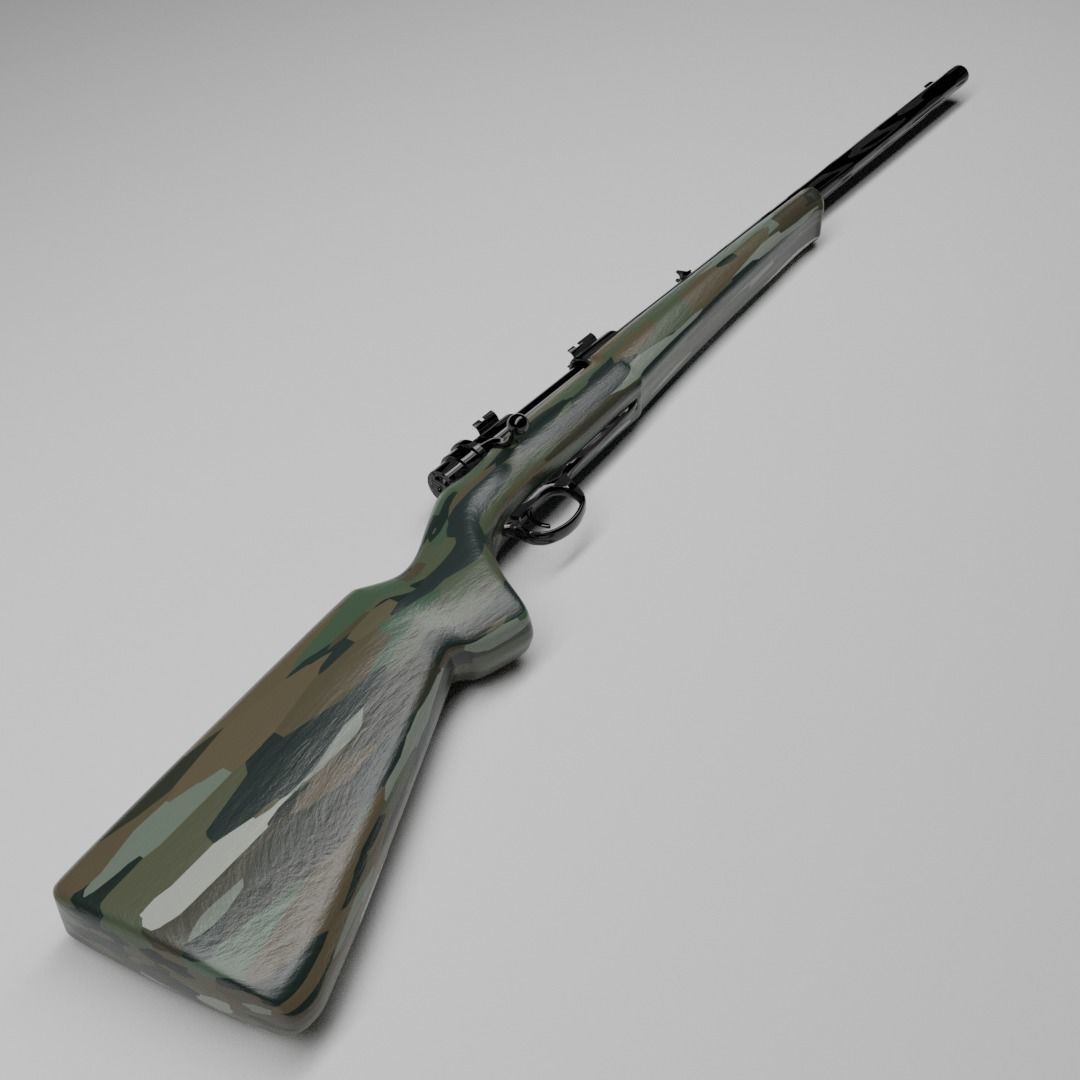FPS Hunting Rifle 3D model_7