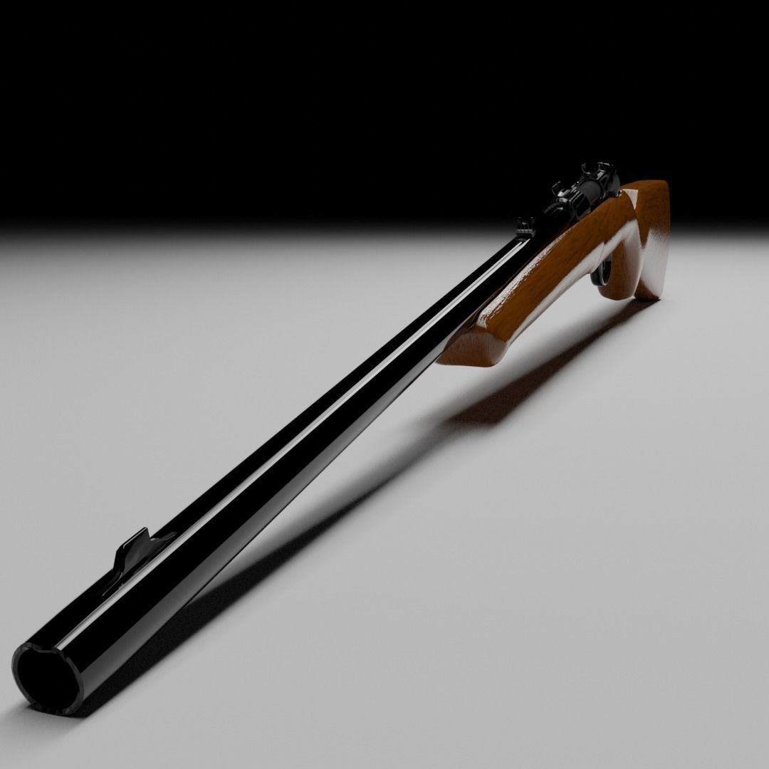 FPS Hunting Rifle 3D model_14