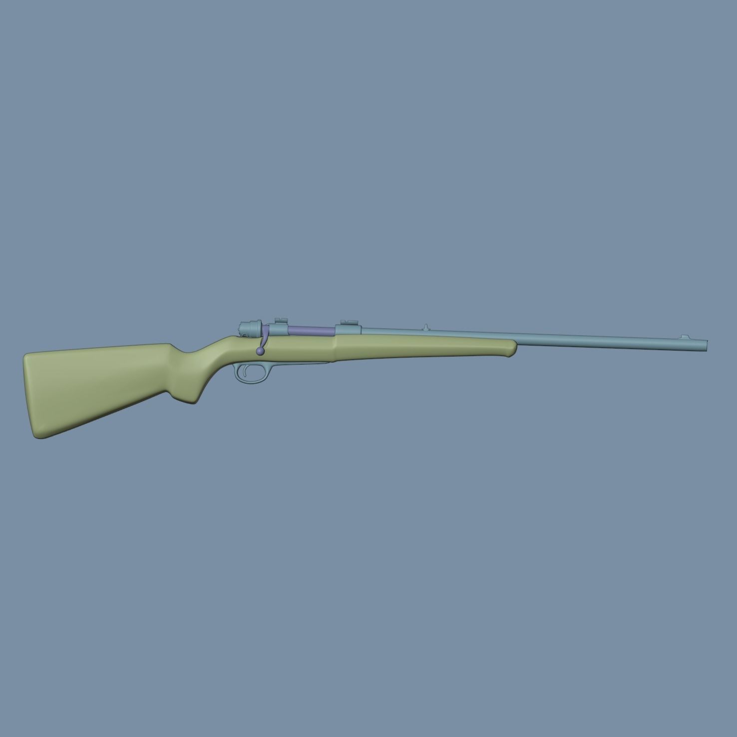 FPS Hunting Rifle 3D model_15