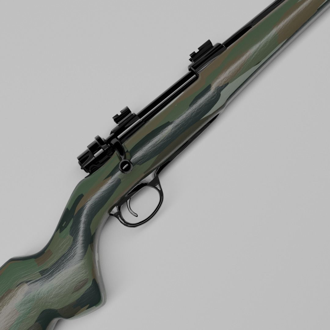 FPS Hunting Rifle 3D model_11