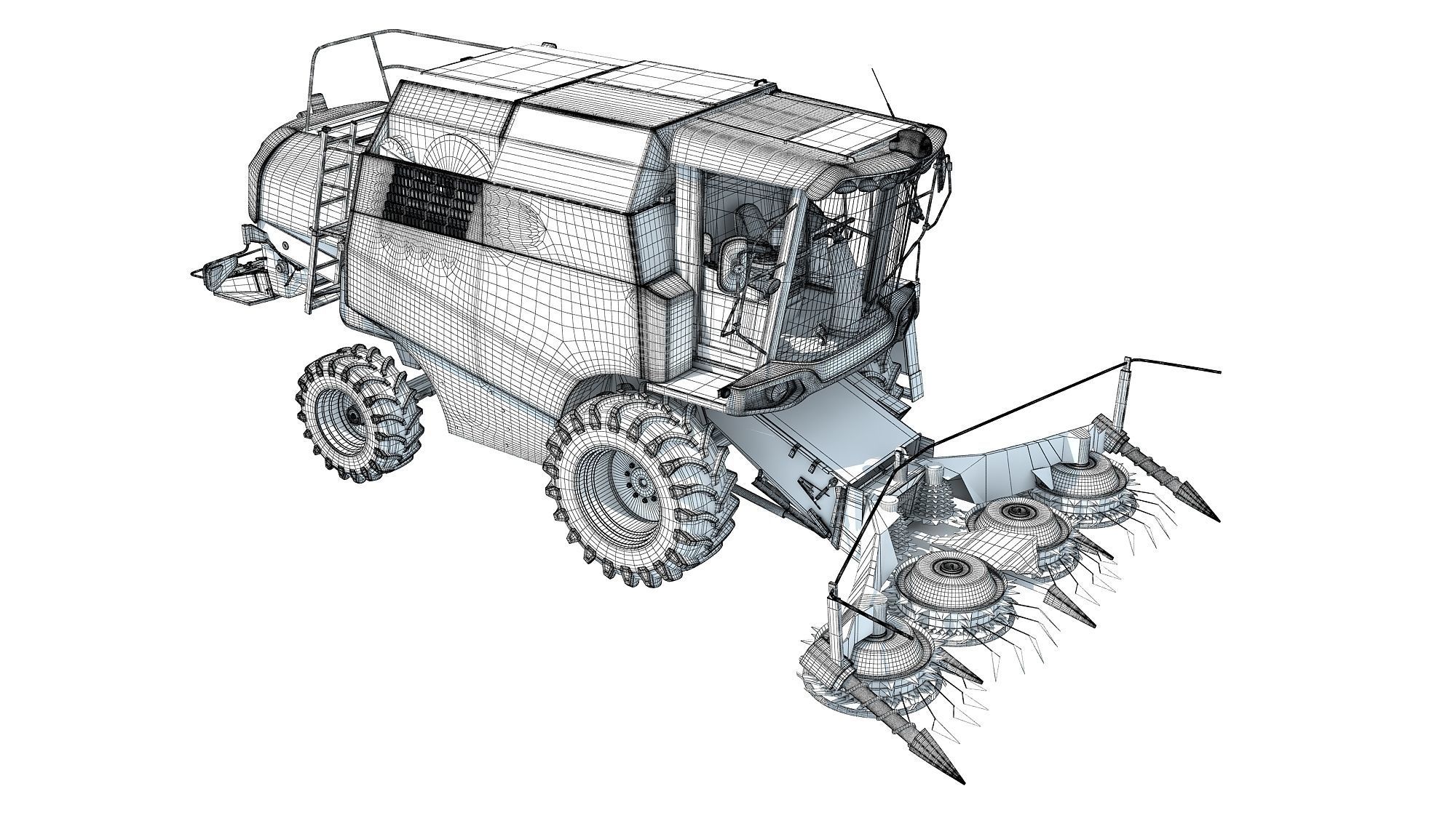 Combine Harvester 3D model_19