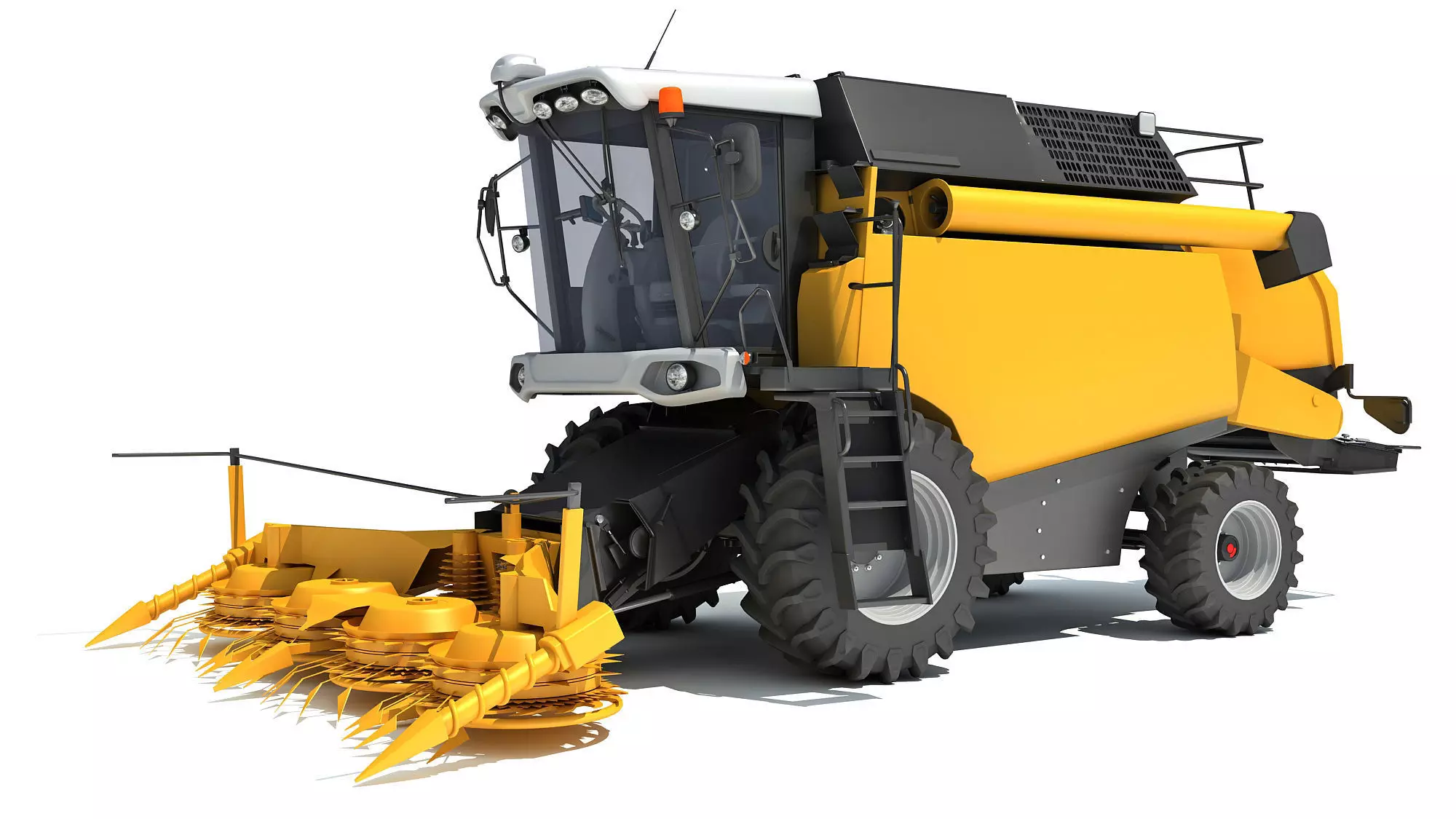 Combine Harvester 3D model_0