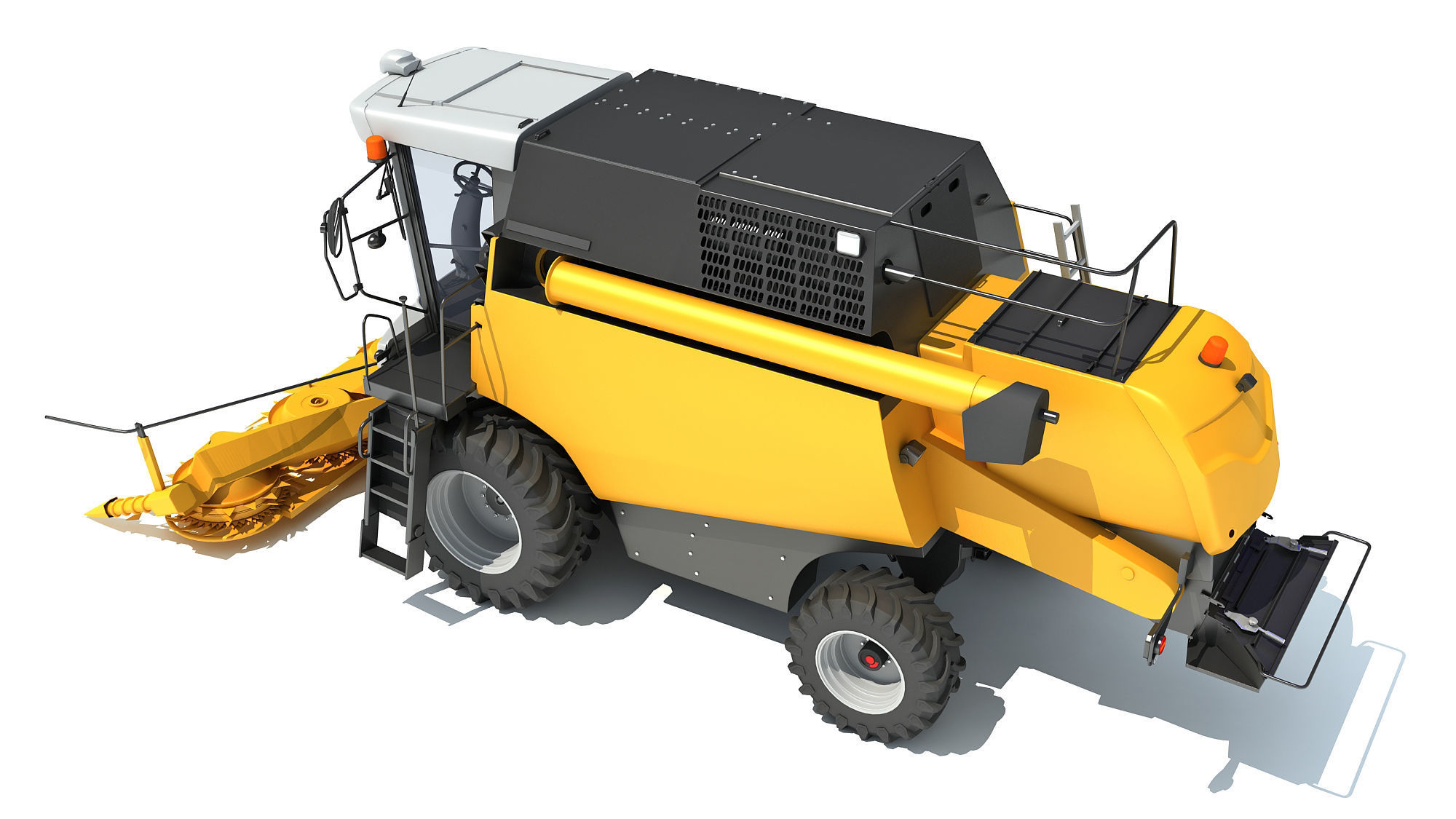 Combine Harvester 3D model_4